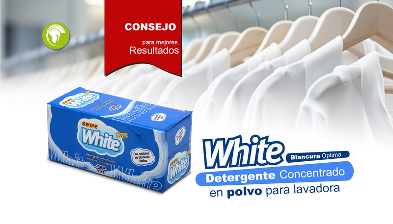 Detergente Concentrado en polvo para lavandería White de SWIPE. Ecotropa