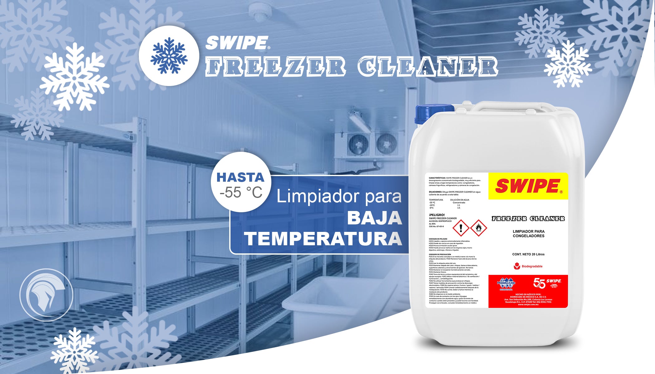 Freezer Cleaner de SWIPE®: Limpiador para congeladores