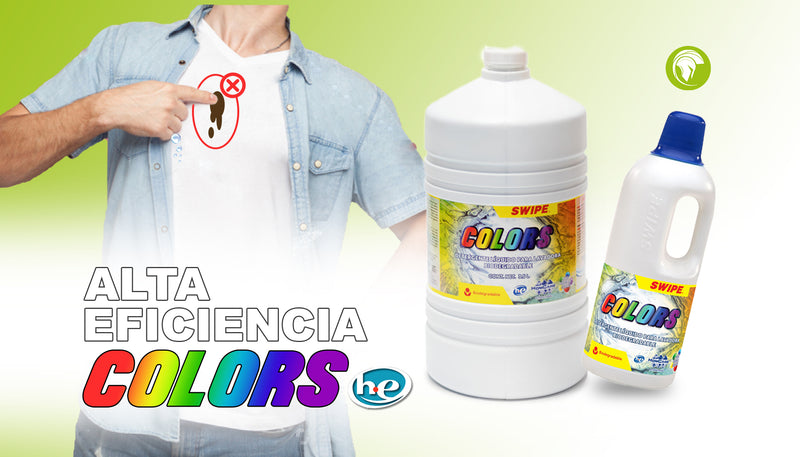 Detergente de alta eficiencia para ropa Colors de SWIPE. Ecotropa