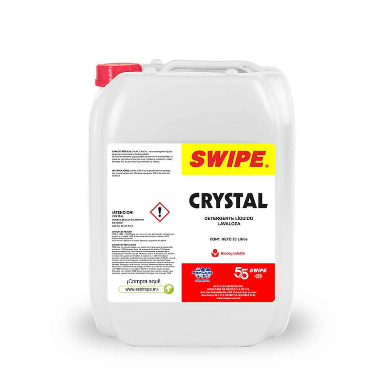 Detergente liquido lava loza. Porron 20L. SWIPE® Crystal | Ecotropa