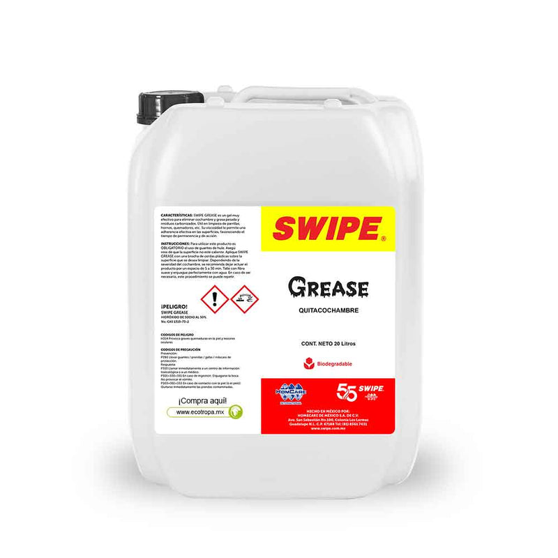 Quitacochambre Grease de SWIPE. Porron de 20L Ecotropa