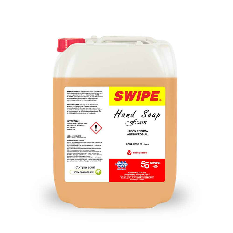 Jabon espuma para manos. SWIPE® Hand Soap Foam. Porron 20L | Ecotropa