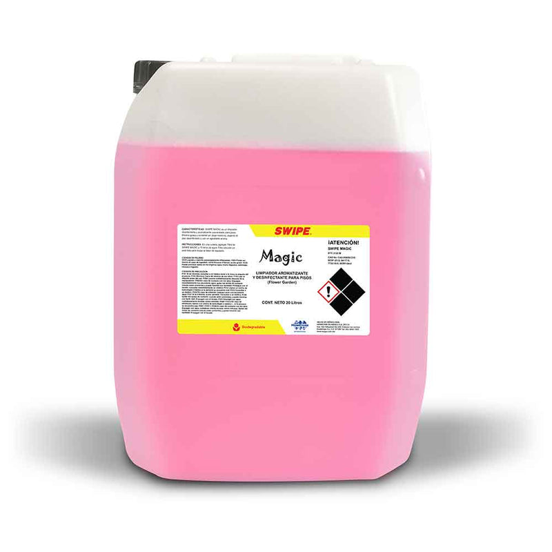 Limpiador aromatizante y desinfectante para pisos. Porron de 20L. SWIPE® Magic (Flower Garden) | Ecotropa