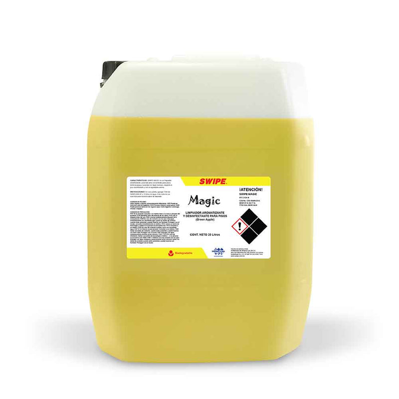 Limpiador aromatizante y desinfectante para pisos. Porron de 20L. SWIPE® Magic (Green Apple) | Ecotropa