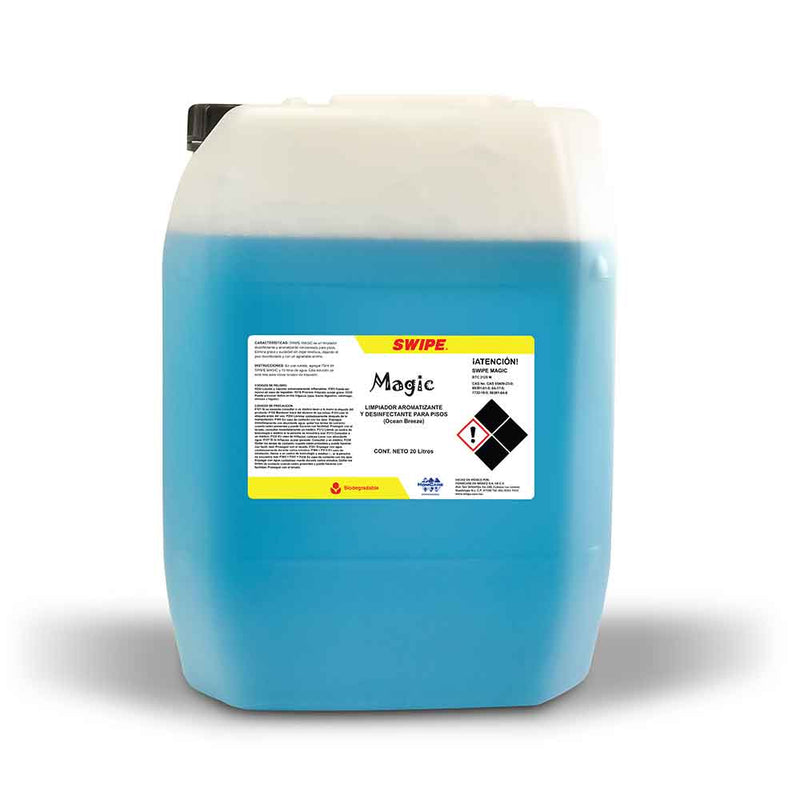 Limpiador aromatizante y desinfectante para pisos. Porron de 20L. SWIPE® Magic (Ocean Breeze) | Ecotropa