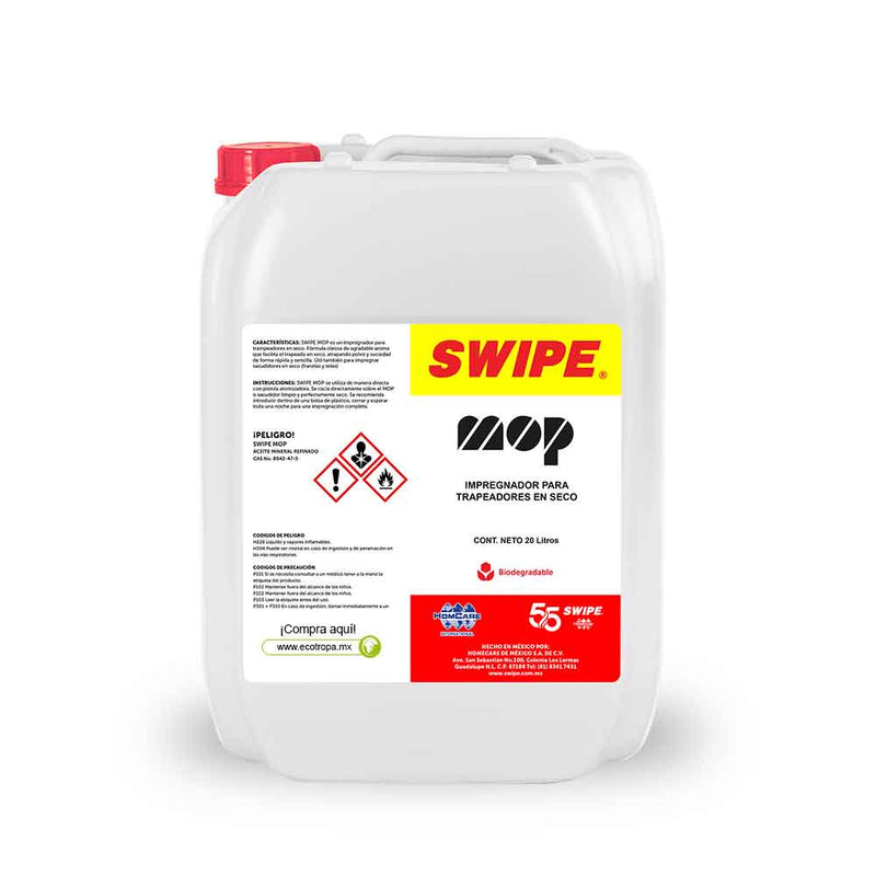 Aceite para trapeador en seco de pisos. Porron 20L. SWIPE® MOP | Ecotropa