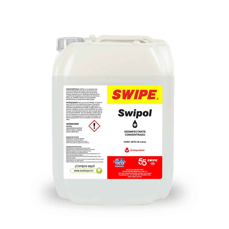 Desinfectante concentrado SWIPE® Swipol Porron 20L | Ecotropa