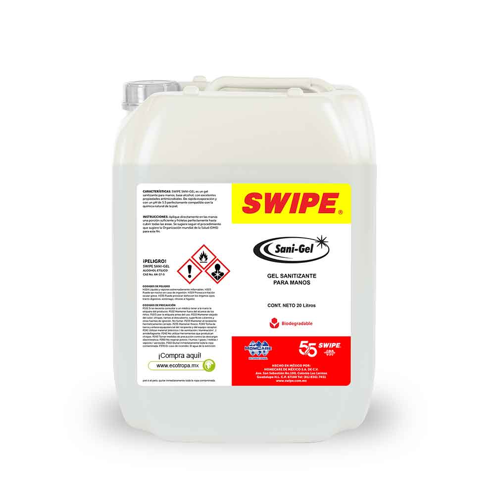 Gel sanitizante para manos - Sani Gel SWIPE® | Ecotropa