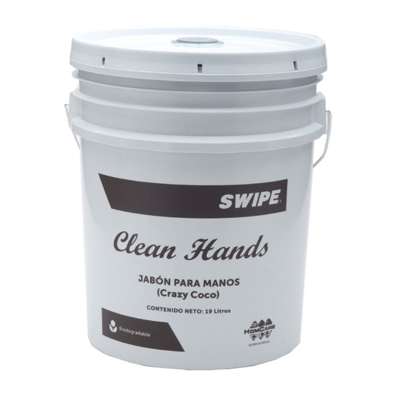 Jabon para manos. SWIPE® Clean Hands (Coco) Cubeta 19L | Ecotropa 