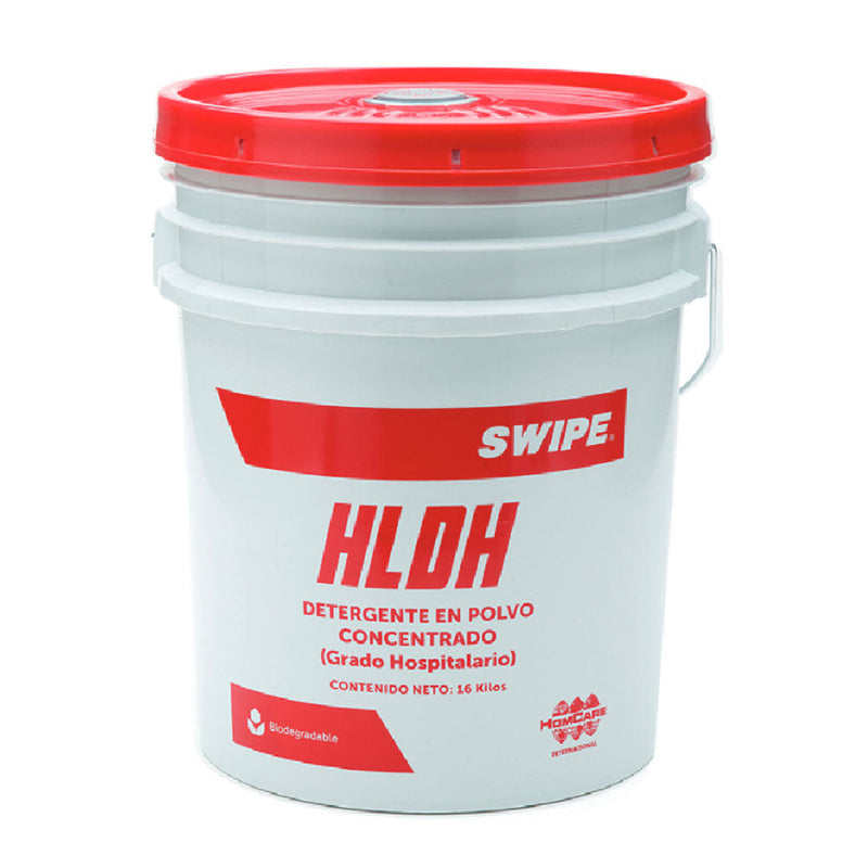 Detergente y desinfectante en polvo grado hospitalario. SWIPE® HLDH. Polvo. Cubeta 16 kg | Ecotropa