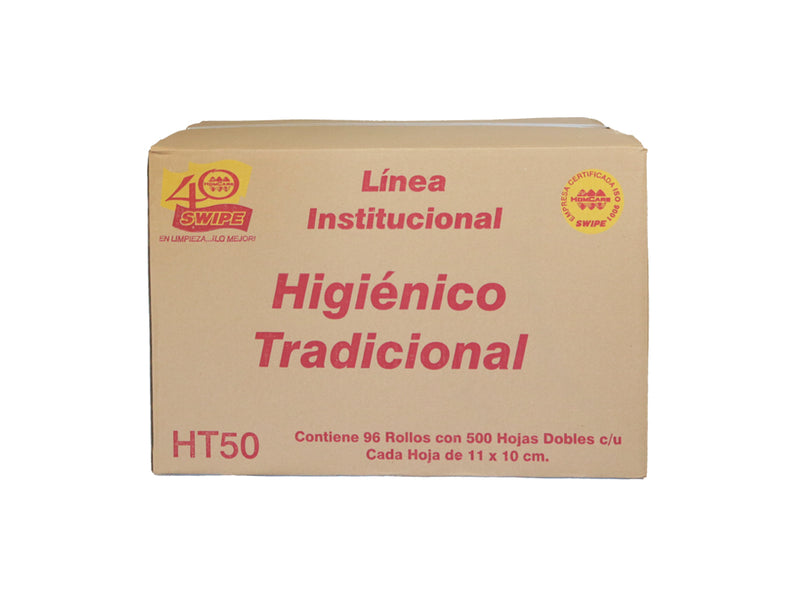 Papel higienico tradicional. SWIPE® HT50 Caja | Ecotropa