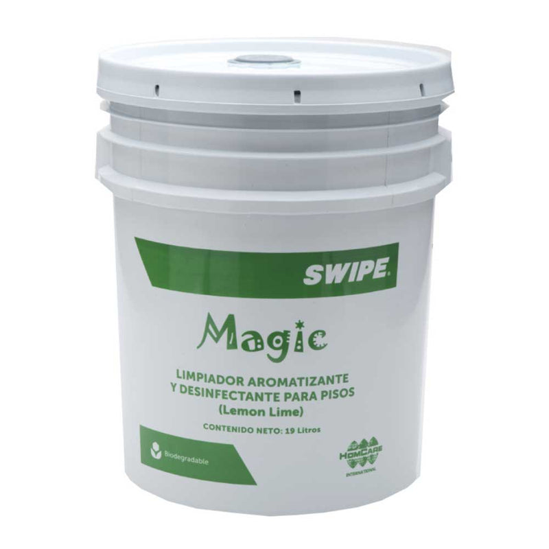 Limpiador aromatizante y desinfectante para pisos. SWIPE® Magic Cubeta 19L (Lemon Lime) | Ecotropa