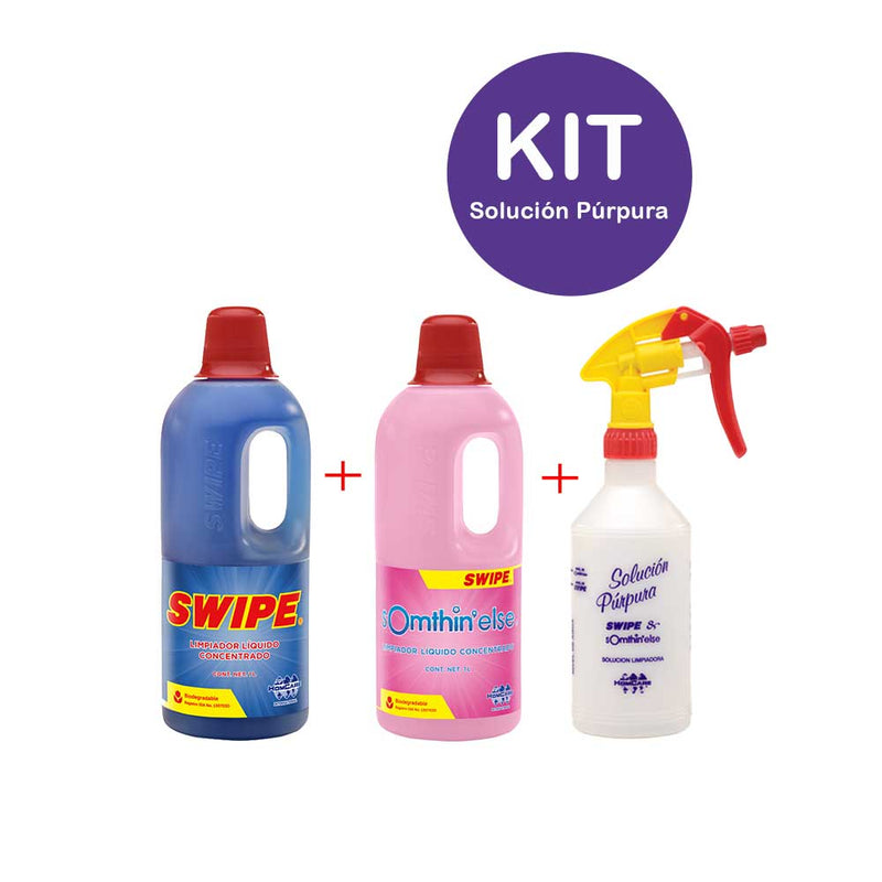 Kit de mezcla limpiadora. SWIPE® Solucion purpura | Ecotropa